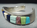 Important Vintage Native American Navajo Tommy Jackson Turquoise Sterling Silver Bracelet-Nativo Arts