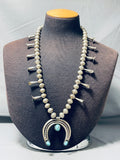 Elaborate Vintage Native American Navajo Red Mountain Turquoise Sterling Silver Squash-Nativo Arts