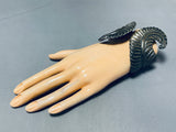 Heavy Vintage Southwestern Sterling Silver Clasp Bracelet Cuff-Nativo Arts