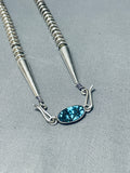Extremely Valuable Last Chance Turquoise Vintage Native American Navajo Sterling Silver Necklace-Nativo Arts