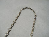 Tremendous Vintage Navajo Sterling Silver Native American Necklace-Nativo Arts