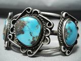 Marvelous Vintage Native American Navajo Bisbee Turquoise Sterling Silver Bracelet-Nativo Arts