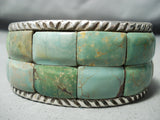 Striking San Felipe Native American Royston Turquoise Sterling Silver Bracelet-Nativo Arts