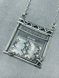 Charming Native American Navajo Sterling Silver Loom Necklace-Nativo Arts