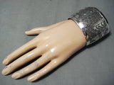 Picturesque Navajo Sterling Silver Storyteller Bracelet Native American-Nativo Arts