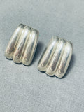 Delightful Vintage Native American Navajo Sterling Silver Earrings-Nativo Arts