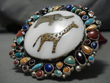 Award Vernon Clare Hale Vintage Native American Navajo Turquoise Inlay Sterling Silver Ring-Nativo Arts