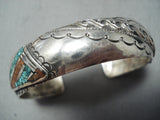 Superior Vintage Navajo Turquoise Sterling Silver Bracelet Native American Old-Nativo Arts