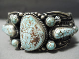 One Of The Best Vintage Native American Navajo #8 Turquoise Sterling Silver Bracelet-Nativo Arts