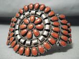 Signed Vintage Native American Navajo Sterling Silver Cluster Bracelet-Nativo Arts