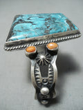 Native American Most Unique Rare Blue Diamond Turquoise Sterling Silver Bracelet-Nativo Arts