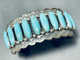 Best Vintage Native American Navajo Long Oval Turquoise Sterling Silver Bracelet-Nativo Arts