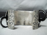 Extraordinary Native American Navajo 8 Turquoise Sterling Silver Gekkos Bracelet-Nativo Arts