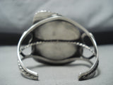 Jo Tso Fascinating Native American Navajo Turquoise Sterling Silver Huge Bracelet-Nativo Arts