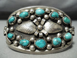 Beautiful Darlene Thomas Vintage Native American Navajo Turquoise Sterling Silver Bracelet-Nativo Arts