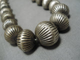 Magnificent Vintage Native American Navajo 3d Bead Sterling Silver Native Choker Necklace-Nativo Arts