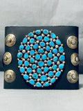 Mighty Authentic Vintage Native American Navajo Turquoise Sterling Silver Button Ketoh Bracelet-Nativo Arts