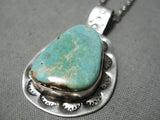 Incredible Vintage Native American Navajo Royston Turquoise Sterling Silver Necklace-Nativo Arts