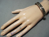 Incredible Navajo Sterling Silver & 14k Gold Bracelet Native American-Nativo Arts