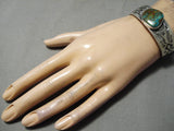 Magnificent Vintage Native American Navajo Royston Turquoise Sterling Silver Bracelet Old-Nativo Arts