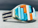 Native American Important Pete Sierra Charles Loloma Student Turquoise Sterling Silver Bracelet-Nativo Arts