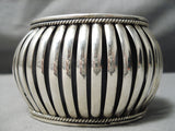 Detailed Sterling Silver Basket Vintage Zuni Native American Bracelet Cuff-Nativo Arts