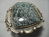 Important New Lander Blue Turquoise Native American Navajo Tso Sterling Silver Bracelet-Nativo Arts
