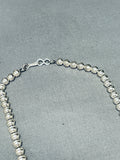 Important Vintage Native American Navajo Rug Sterling Silver Inlay Squash Blossom Necklace-Nativo Arts