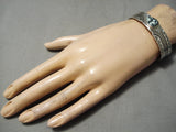 Vivid Vintage Native American Navajo Tortoise Turquoise Sterling Silver Bracelet-Nativo Arts