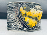 The Most Unique Ever Native American Navajo Honeybee Jasper Sterling Silver Bracelet-Nativo Arts