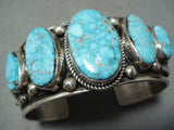 One Of The Best Ever Native American Navajo Albert Jake Turquoise Sterling Silver Bracelet-Nativo Arts