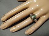 Detailed And Thick!! Vintage Native American Navajo Royston Turquoise Sterling Silver Ring-Nativo Arts