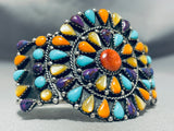 Colorful Southwestern Turquoise Shell Sterlijng Silver Bracelet-Nativo Arts