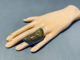 One Of Biggest And Best Vintage Native American Navajo Royston Turquoise Sterling Silver Ring-Nativo Arts
