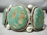 Heavy Vintage Native American Navajo Royston Turquoise Sterling Silver Bracelet-Nativo Arts