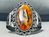 Very Unique Early Vintage Native American Navajo Agate Sterling Silver Bracelet-Nativo Arts