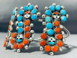 One Of The Most Unique Ever Vintage Native American Zuni Sterling Silver Turquoise Bracelet-Nativo Arts