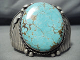 Museum Vintage Native American Navajo #8 Turquoise Boulder Sterling Silver Bracelet-Nativo Arts