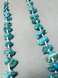 Native American Breathtaking Vintage Santo Domingo Kingman Turquoise White Shell Necklace-Nativo Arts