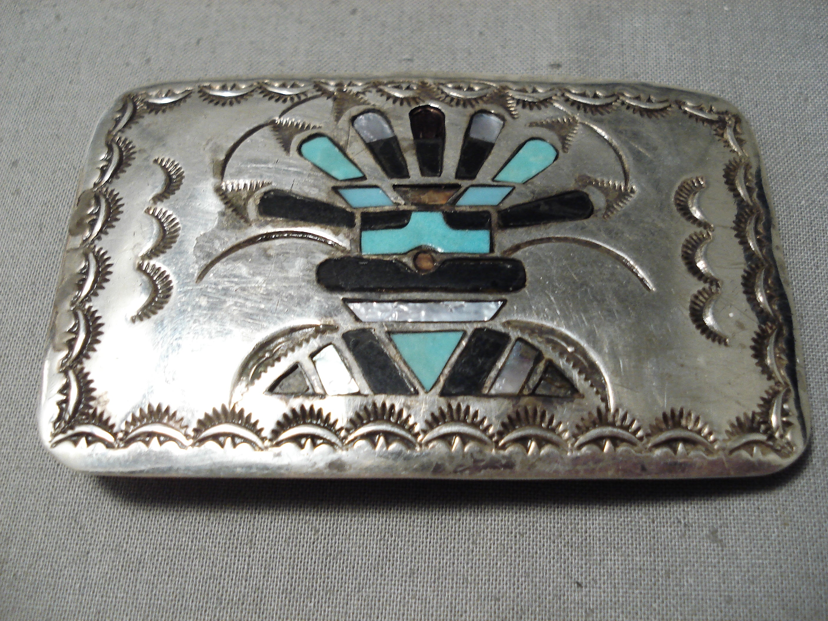 Impressive Native American Navajo Sterling Silver Buckle Signed Emerso –  Nativo Arts