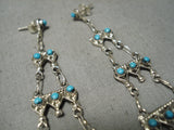Colossal 7 Tier Vintage Zuni Native American Chandelier Earrings Sterling Silver-Nativo Arts
