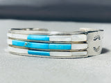 Drop Dead Gorgeous Vintage Native American Navajo Turquoise Sterling Silver Bracelet-Nativo Arts
