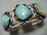 Museum Vintage Native American Navajo Royston Turquoise Sterling Silver Bracelet Old-Nativo Arts