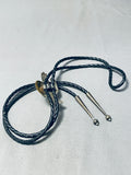Desert Cactus Vintage Native American Navajo Sterling Silver Bolo Tie Old-Nativo Arts