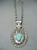 Native American Important Ben Begaye (d.) Turquoise Heavy Chain Sterling Silver Necklace-Nativo Arts