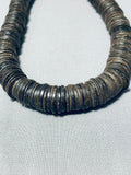 Native American One Of The Biggest Slab Shell Heishi Vintage Santo Domingo Necklace-Nativo Arts
