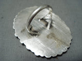 One Of The Biggest Vintage Native American Navajo Turquoise Sterling Silver Ring-Nativo Arts