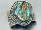 218 Grams Internal Stamp Native American Navajo Turquoise Sterling Silver Bracelet-Nativo Arts
