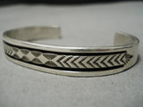 Important Vintage Native American Navajo Bruce Morgan Hand Wrought Sterling Silver Bracelet-Nativo Arts