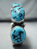 Exceptional Vintage Native American Navajo Sleeping Beauty Turquoise Sterling Silver Bracelet-Nativo Arts